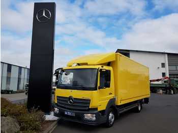 Camião furgão Mercedes-Benz Atego 816 Koffer + LBW Spoiler Spurhalte Euro6: foto 1