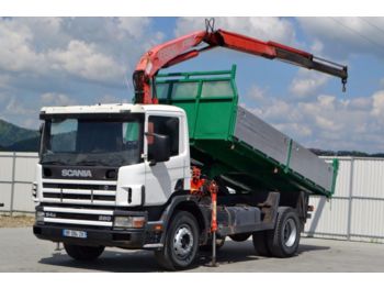 Camião de caixa aberta/ Plataforma Scania 94 260 * Kipper 4,60 m + KRAN * Top Zustand!: foto 1