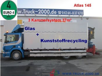 Camião basculante Scania P380 Glas/Wertstoff Recycling Kran 3Kammern 37m³: foto 1
