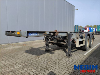 Flandria OP CC 20 V 1x20" - Steel / Spring suspension  - Semi-reboque transportador de contêineres/ Caixa móvel: foto 1