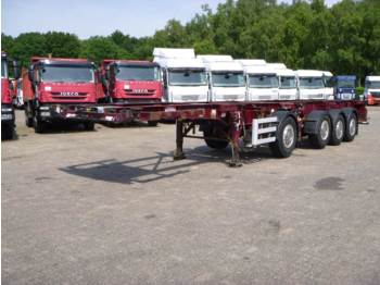 Dennison 3+1 axle 2 x 20 ft combi trailer - Semi-reboque transportador de contêineres/ Caixa móvel